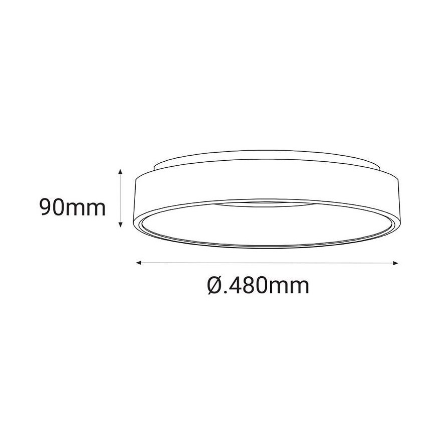 LED2 - LED Mennyezeti lámpa BELLA LED/40W/230V 3000/4000K fekete