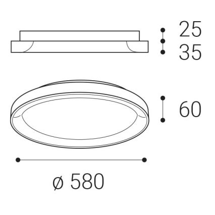 LED2 - LED Mennyezeti lámpa BELLA LED/48W/230V 3000K/4000K fehér