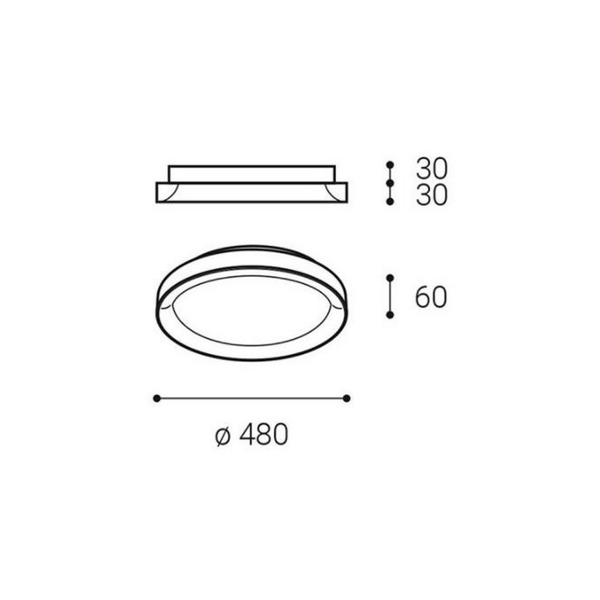 LED2 - LED Mennyezeti lámpa BELLA SLIM LED/38W/230V 3000/4000K fehér