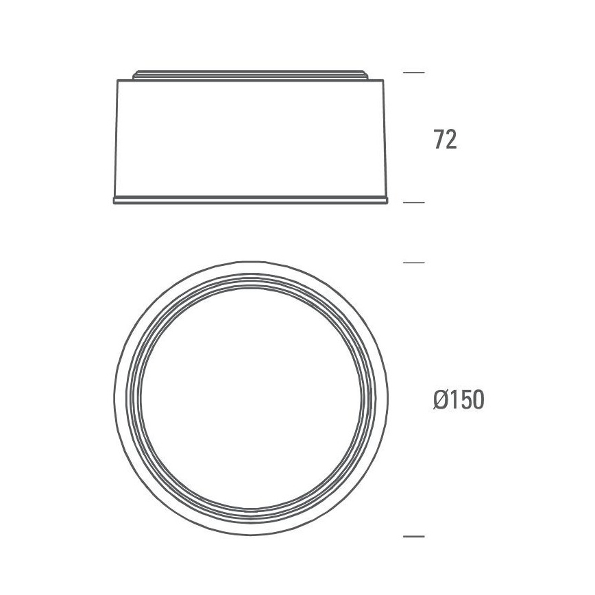 LED2 - LED Mennyezeti lámpa BUTTON LED/17W/230V antracit