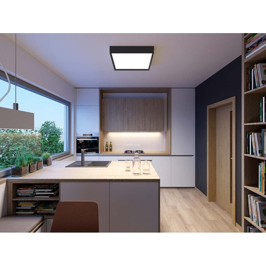 LED2 - LED Mennyezeti lámpa MILO LED/30W/230V fekete 3000/4000K