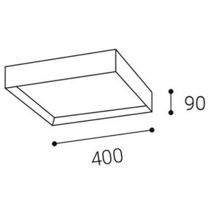 LED2 - LED Mennyezeti lámpa MILO LED/30W/230V fekete 3000/4000K