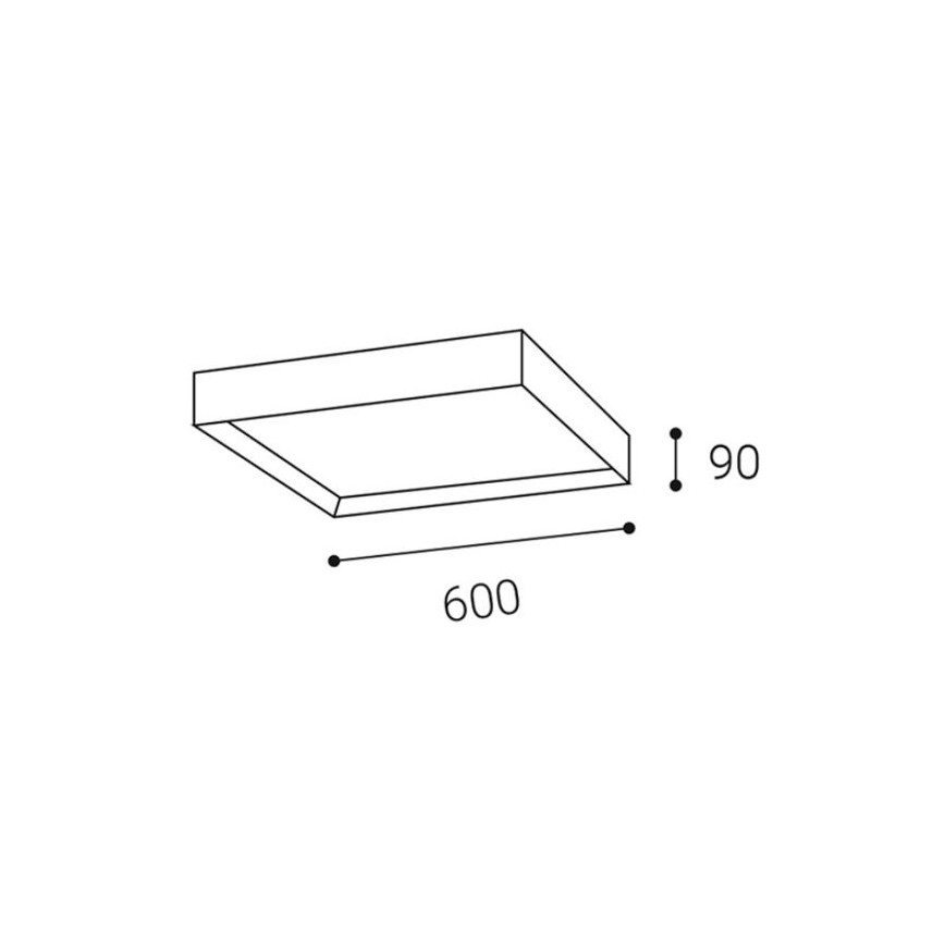 LED2 - LED Mennyezeti lámpa MILO LED/60W/230V fehér 3000/4000K