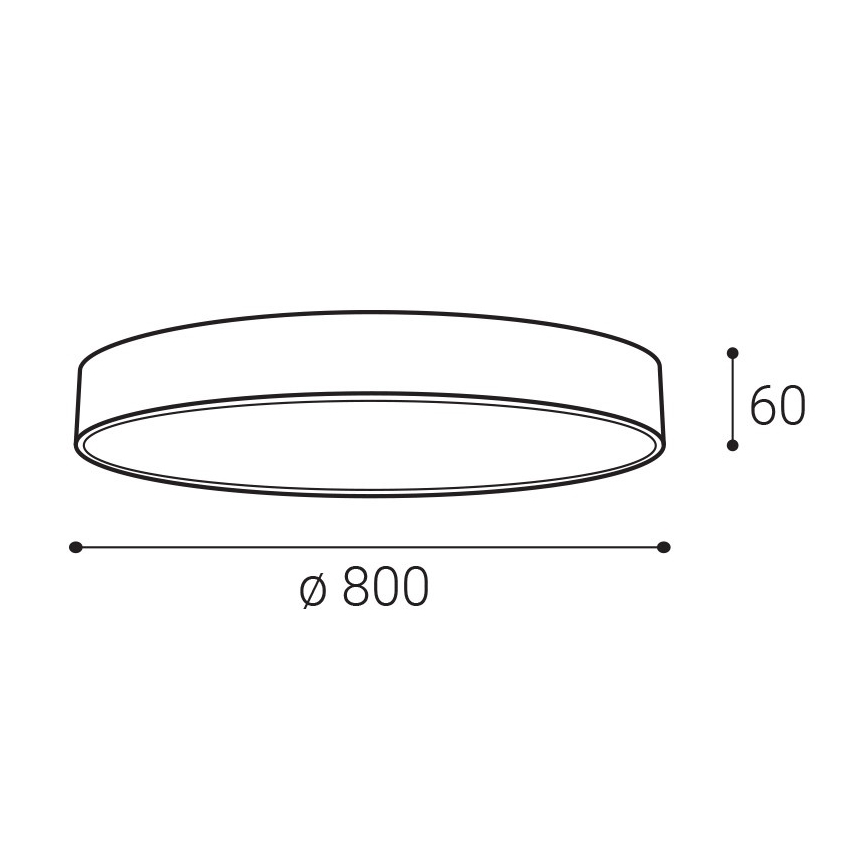 LED2 - LED mennyezeti lámpa MONO SLIM LED/80W/230V 3000K/4000K átm. 80 cm fehér