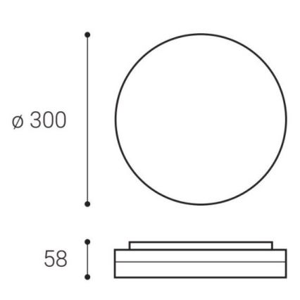 LED2 - LED Mennyezeti lámpa ROUND LED/25W/230V IP54 3000/4000/5700K