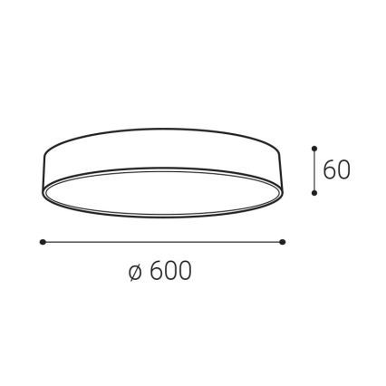 LED2 - LED mennyezeti lámpatest MONO SLIM LED/60W/230V 3000K/4000K átm. 60 cm fehér