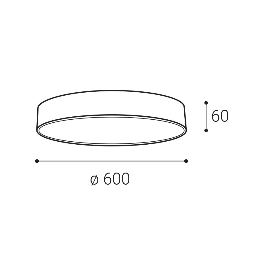 LED2 - LED mennyezeti lámpatest MONO SLIM LED/60W/230V 3000K/4000K átm. 60 cm fehér