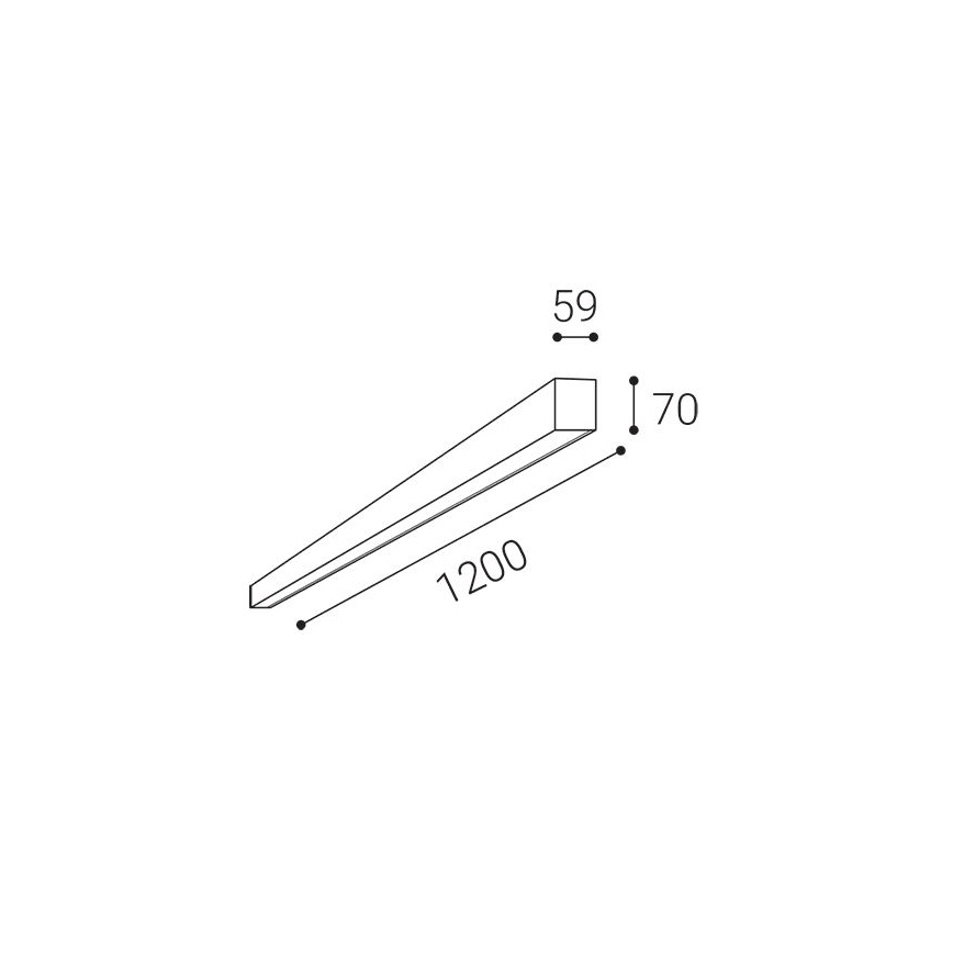 LED2 - LED mennyezeti lámpatest NOLI LED/40W/230V 3000/3500/4000K 120 cm fekete