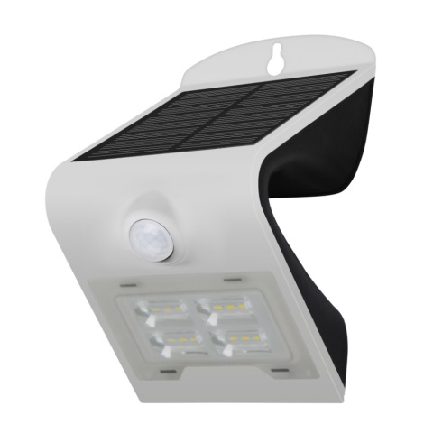LEDKO 08423L - LED Érzékelős solár fali lámpa 1xLED/2W IP65 fehér