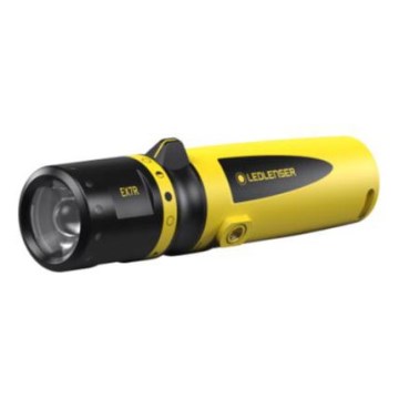 Ledlenser EX7R - fényerőszabályozható, újratölthető LED-zseblámpa, 3250 mAh, IP68, 220 lm, 45 h, sárga