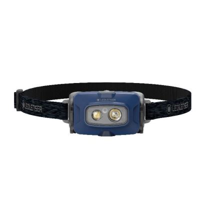 Ledlenser HF4R Core - LED, fényerő-szabályozású újratölthető fejlámpa, 1000 mAh, IP68, 500 lm, 35 óra, kék