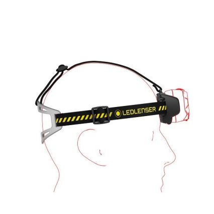 Ledlenser HF8R Work - fényerőszabályozható, újratölthető LED fejlámpa, 3700 mAh, IP68, 1600 lm, 90 h, fekete