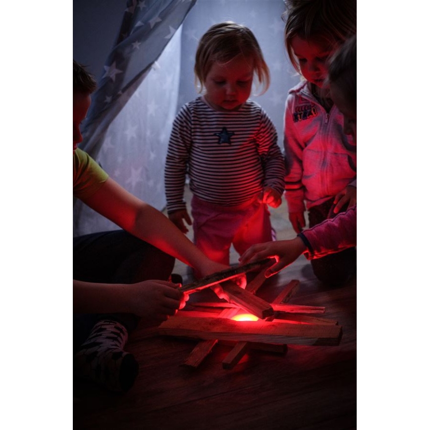 Ledlenser KIDCAMP6 DINO - fényerőszabályozható hordozható LED-lámpa LED/3×AAA IP44 zöld