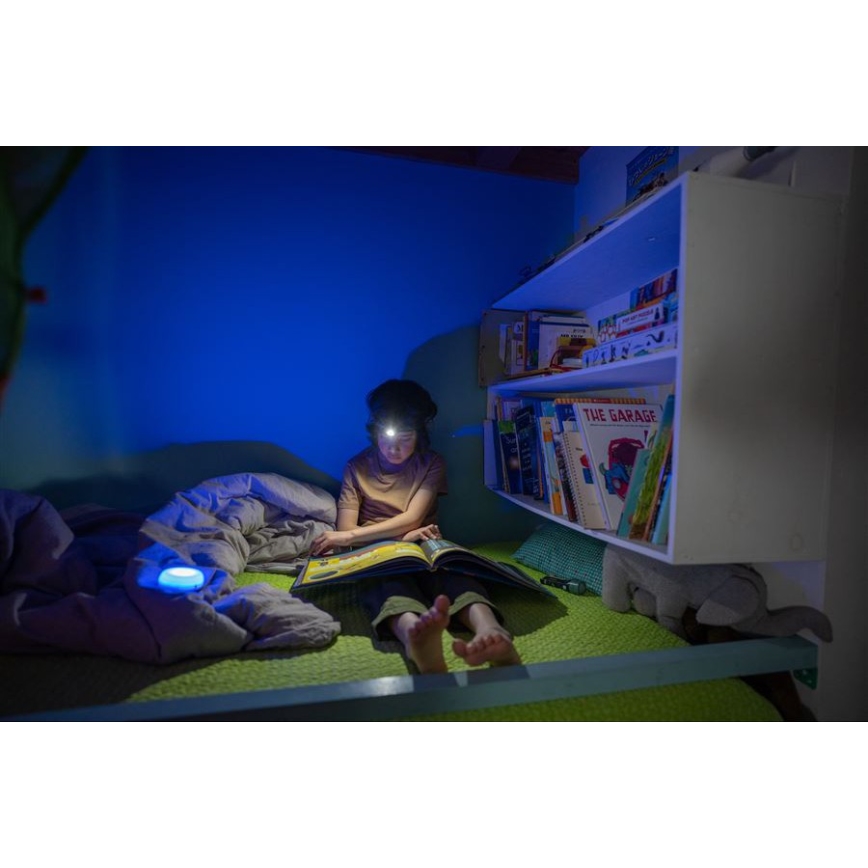 Ledlenser KIDCAMP6 RAINBOW - fényerőszabályozható hordozható LED-lámpa, 3xAAA, IP44, kék