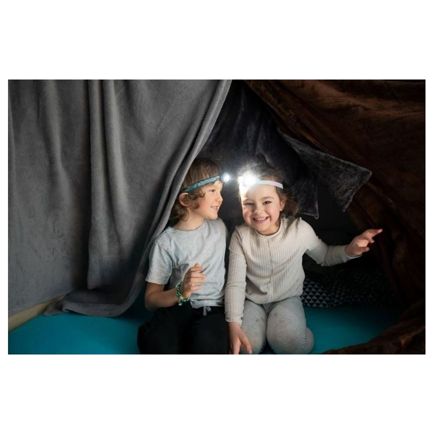 Ledlenser KIDLED2 DINO - LED fényerőszabályozható gyerek fejlámpa LED/1xAAA IPX4 40 lm 20 óra üzemidő zöld