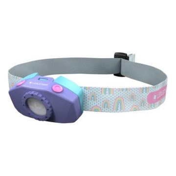 Ledlenser KIDLED2 RAINBOW - fényerőszabályozható gyerek fejlámpa LED/1xAAA IPX4 40 lm 20h lila
