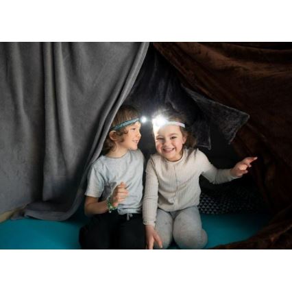 Ledlenser KIDLED4R DINO - LED, állítható fényerejű, újratölthető gyermek fejlámpa, LED/280 mAh, IPX4, 40 lm, 18 óra, zöld