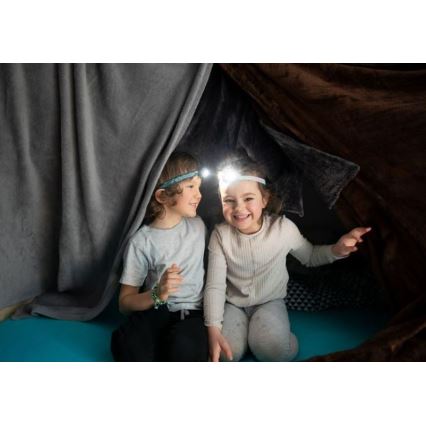 Ledlenser KIDLED4R RAINBOW - LED, fényerőszabályozható, újratölthető gyerek fejlámpa, LED/280 mAh, IPX4, 40 lm, 18 h, lila