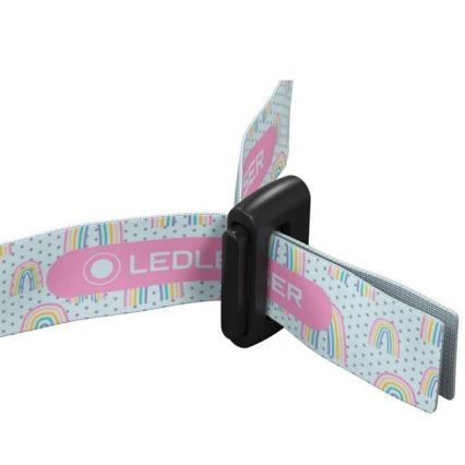 Ledlenser KIDLED4R RAINBOW - LED, fényerőszabályozható, újratölthető gyerek fejlámpa, LED/280 mAh, IPX4, 40 lm, 18 h, lila