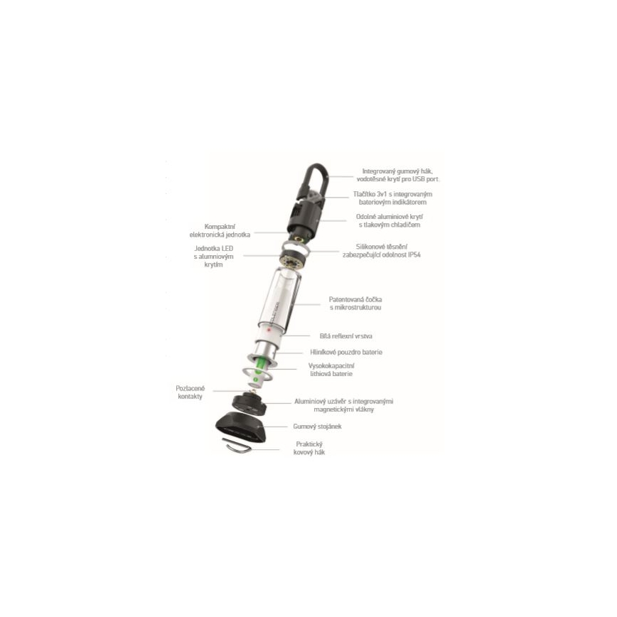 Ledlenser ML6 - fényerőszabályozható, újratölthető LED-lámpa, 3200 mAh, IP54, 750 lm