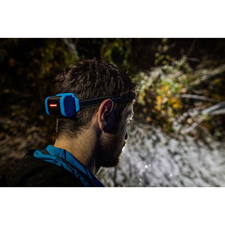 Ledlenser NEO9R - fényerőszabályozható újratölthető LED fejlámpa LED/5000 mAh IP54 1200 lm 120 óra fekete/kék