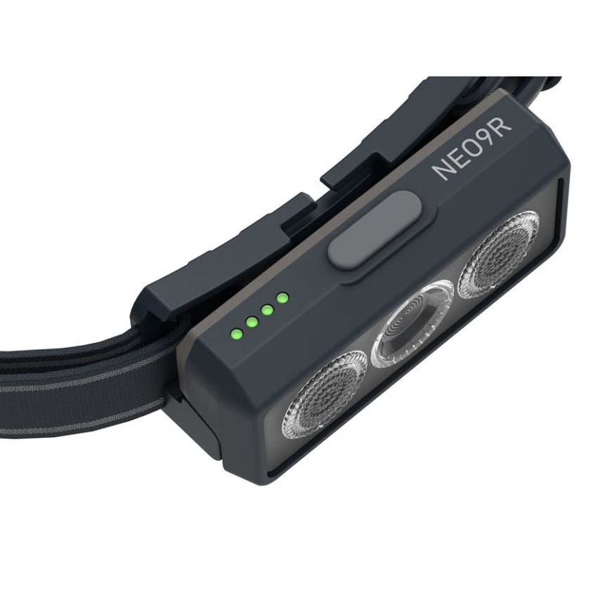 Ledlenser NEO9R - LED állítható fényerejű újratölthető fejlámpa LED/5000 mAh IP54 1200 lm 120 h fekete/szürke