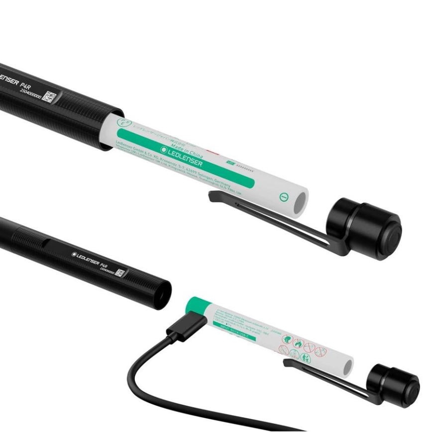 Ledlenser P4R - Dimmelhető, újratölthető LED-zseblámpa 1xAAA/700 mAh, IP54, 300 lm, 13 óra, fekete