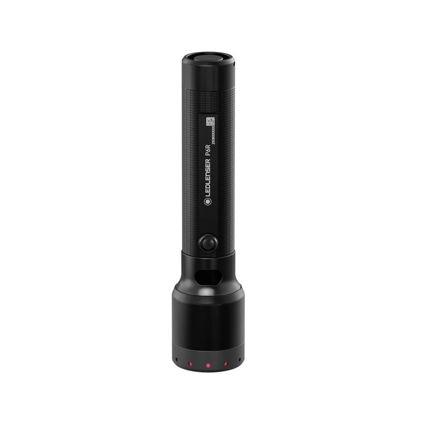 Ledlenser P6R - fényerőszabályozható, újratölthető LED zseblámpa, 3000 mAh akkumulátor, IP68, 1200 lm, 65 óra üzemidő, fekete