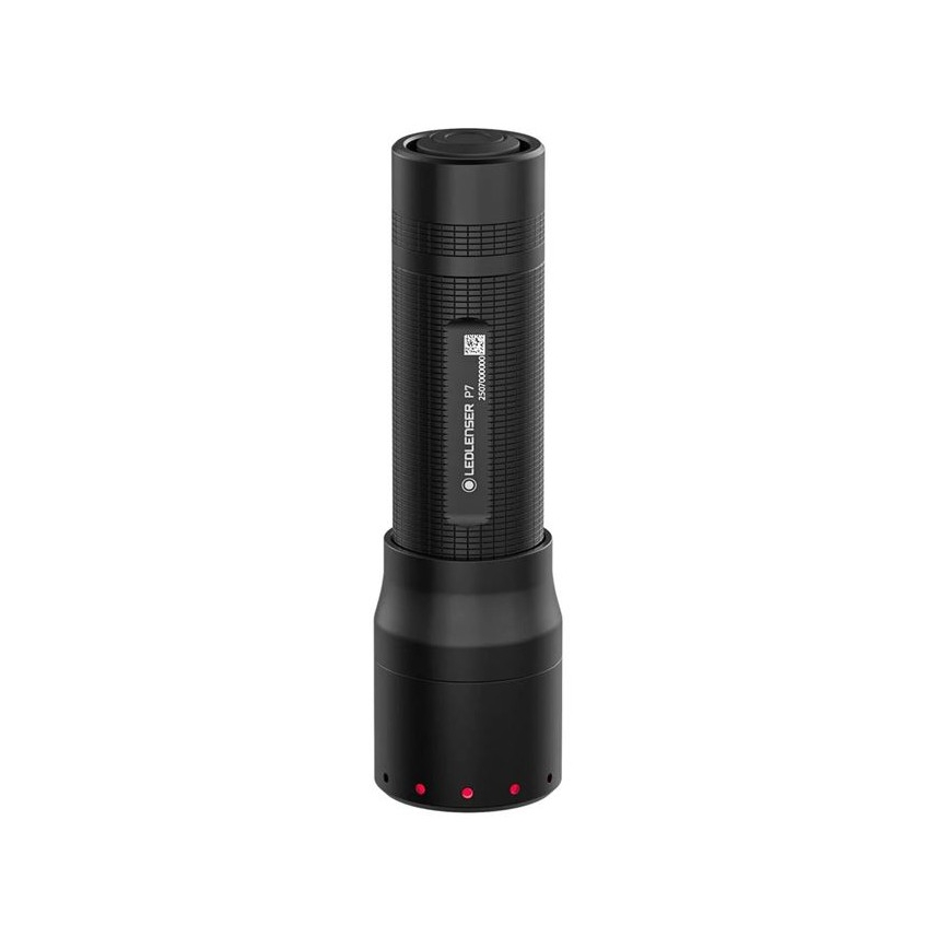 Ledlenser P7 - LED fényerőszabályozható zseblámpa LED/4xAAA, IP54, 450 lm, 25 óra, fekete