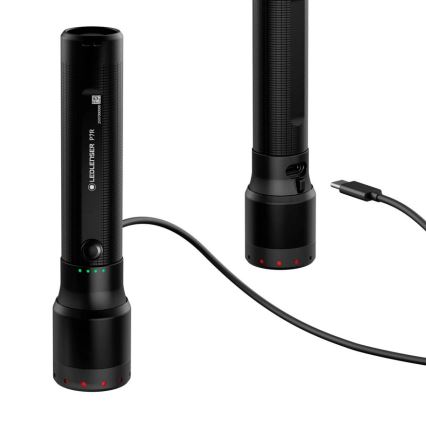 Ledlenser P7R - állítható fényerejű, újratölthető LED-zseblámpa LED/4600 mAh IP68 2000 lm 80 h fekete