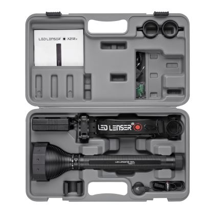 Ledlenser X21R - fényerőszabályozható, újratölthető LED-zseblámpa, 5000 mAh, IP54, 5000 lm, 40 h