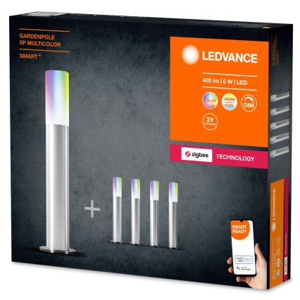 Ledvance - Készlet 5x LED RGBW Dimmelhető kültéri lámpa SMART+ GARDENPOLE LED/6W/230V IP44