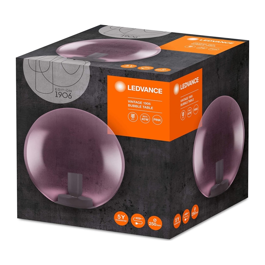Ledvance - Asztali lámpa BUBBLE 1xE27/40W/230V rózsaszín