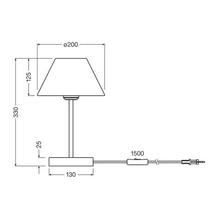 Ledvance - Asztali lámpa DECOR RAFFIA 1xE27/15W/230V raffia háncs
