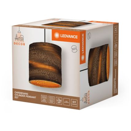 Ledvance - Csillár zsinóron DECOR CARDBOARD 1xE27/15W/230V átm. 25 cm