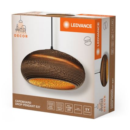 Ledvance - Csillár zsinóron DECOR CARDBOARD 1xE27/15W/230V átm. 40 cm