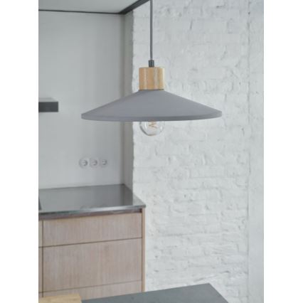 Ledvance - Csillár zsinóron DECOR CONCRETE 1xE27/15W/230V átm. 32 cm beton szürke