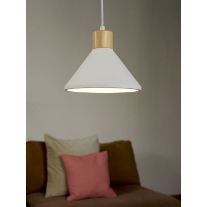 Ledvance - Csillár zsinóron DECOR PLASTER 1xE27/25W/230V átm. 22 cm vakolat fehér