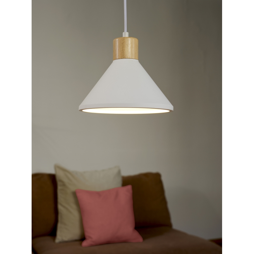 Ledvance - Csillár zsinóron DECOR PLASTER 1xE27/25W/230V átm. 22 cm vakolat fehér
