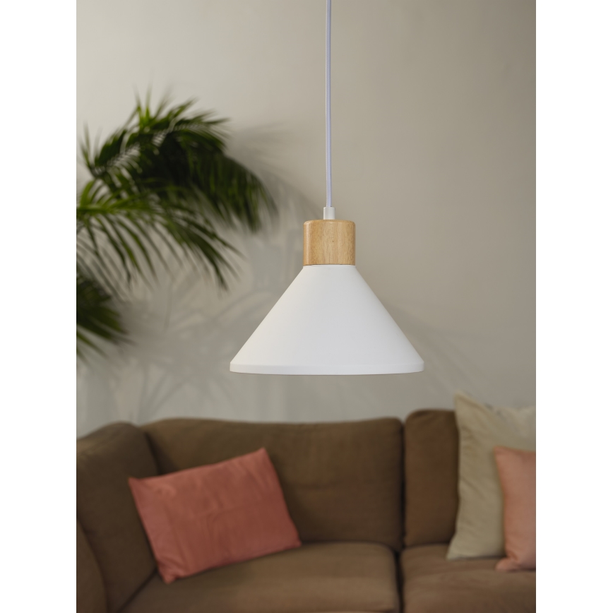 Ledvance - Csillár zsinóron DECOR PLASTER 1xE27/25W/230V átm. 22 cm vakolat fehér