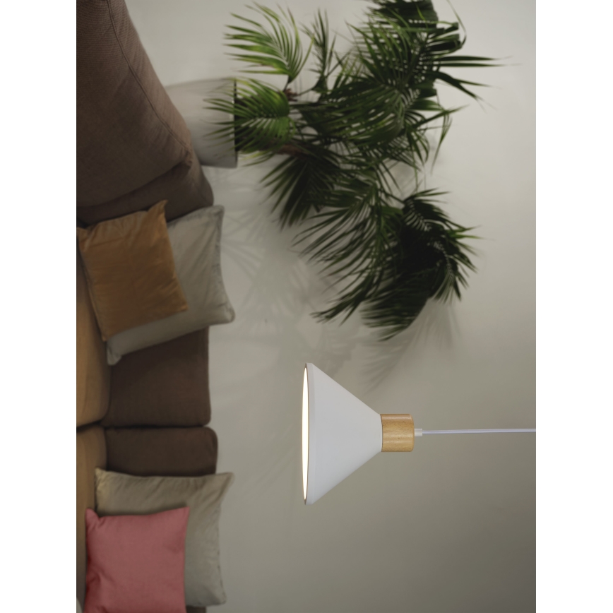 Ledvance - Csillár zsinóron DECOR PLASTER 1xE27/25W/230V átm. 22 cm vakolat fehér