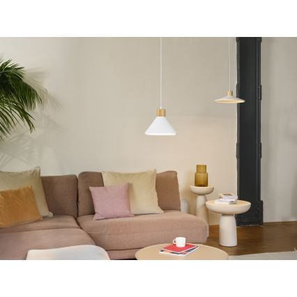 Ledvance - Csillár zsinóron DECOR PLASTER 1xE27/25W/230V átm. 22 cm vakolat fehér