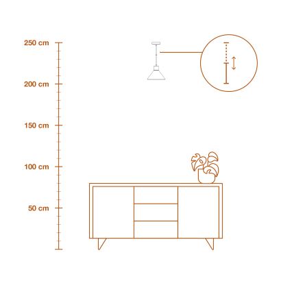 Ledvance - Csillár zsinóron DECOR PLASTER 1xE27/25W/230V átm. 22 cm vakolat fehér