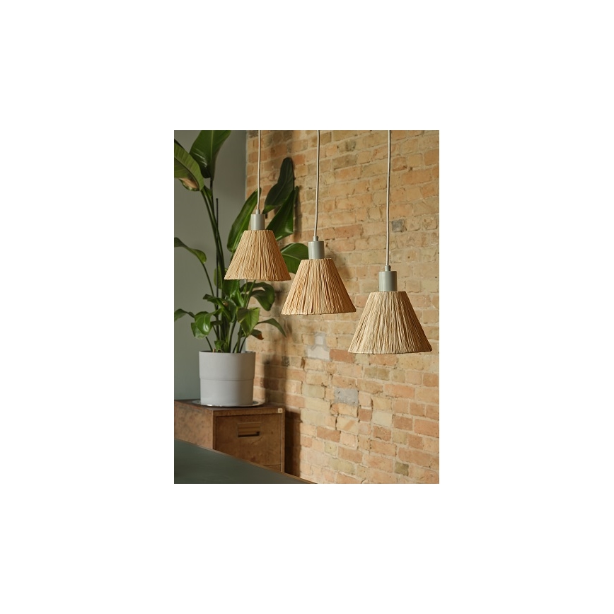Ledvance - Csillár zsinóron DECOR RAFFIA 3xE27/15W/230V raffia háncs