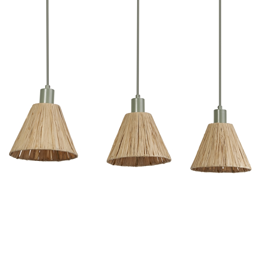 Ledvance - Csillár zsinóron DECOR RAFFIA 3xE27/15W/230V raffia háncs
