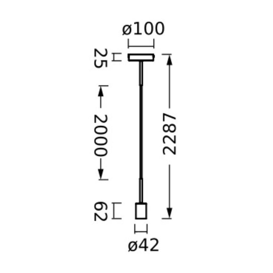Ledvance - Csillár zsinóron PENDULUM NEEDLE 1xE27/15W/230V
