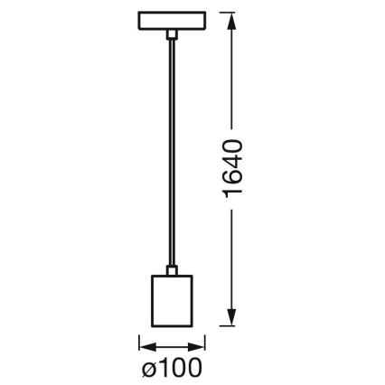 Ledvance - Csillár zsinóron PENDULUM ROUND 1xE27/15W/230V fekete