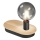 Ledvance - Érintőkapcsolós asztali lámpa USB csatlakozóval DECOR WOOD 1xE27/8W/230V gumi fa