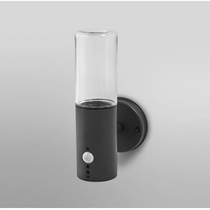 Ledvance - Kültéri fali lámpa mozgásérzékelővel FIGO CYLINDER 1xE27/20W/230V