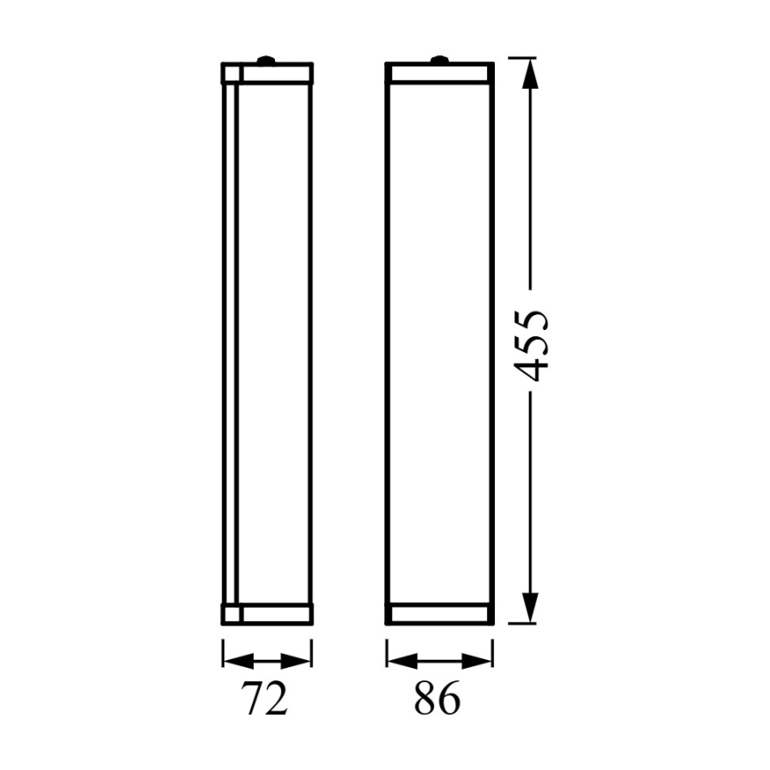 Ledvance - Fürdőszobai fali lámpa BATHROOM CLASSIC 3xE14/12W/230V IP44